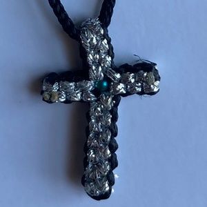 Woven Cross Necklace